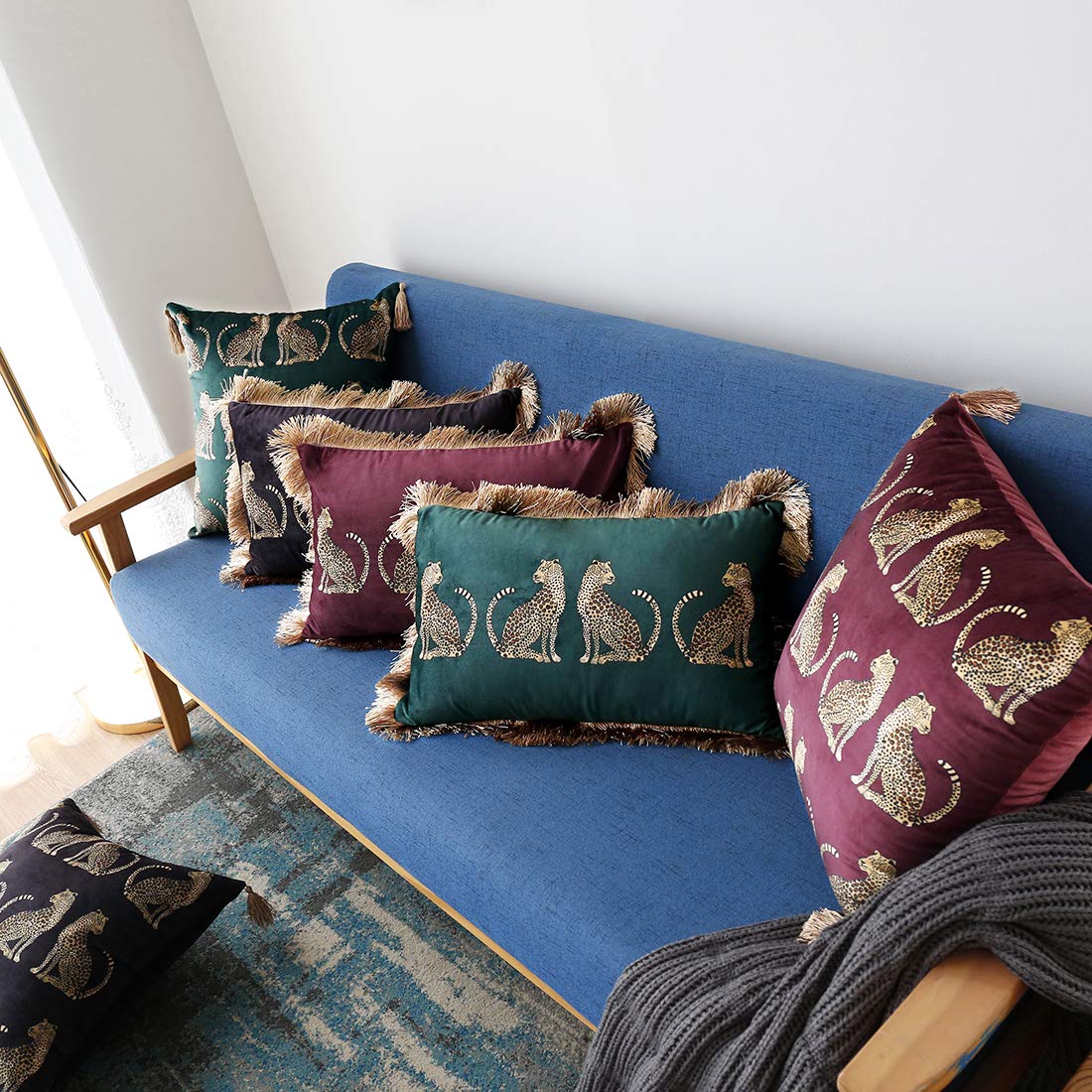 かっこいいクッション Amazon.co.jp: ヴィンテージ クッションカバー 45x45cm 4枚